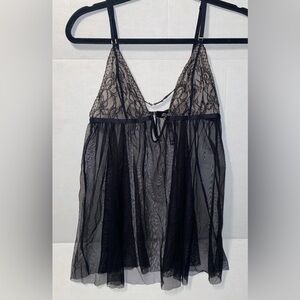 VICTORIA SECRET SHEER LACE BABYDOLL LINGERIE